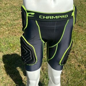 Champro men’s Football Girdle Padded Compression Shorts, MEN SMALL,
